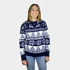 Pull de Noël Bleu Pôle Nord Femme