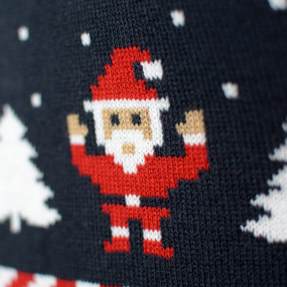 Pull de Noël Cardigan pour Couple Bleu avec Étoiles Polaires Pere
