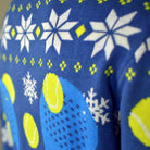 detail Pull de Noël pour Couple Bleu Padel Christmas