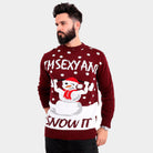 Pull de Noël pour Couple Bonhomme de Neige Sexy homme