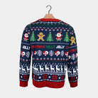 Pull de Noël Cardigan Bleu Couple Rouge
