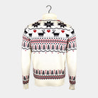 Pull de Noël pour Coton Bio Couple à Col Roulé Chic Beige 
