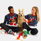 Pull de Noël pour Couple Feliz Navidog