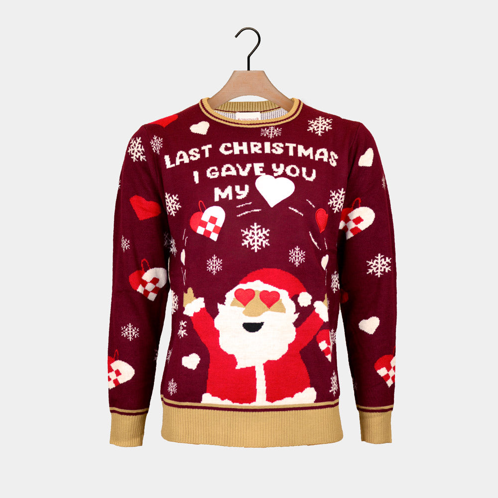 Pull de Noël pour Couple Last Christmas I gave you my Heart
