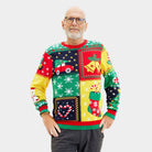 Pull de Noël pour Couple Patchwork en Coton Bio Homme
