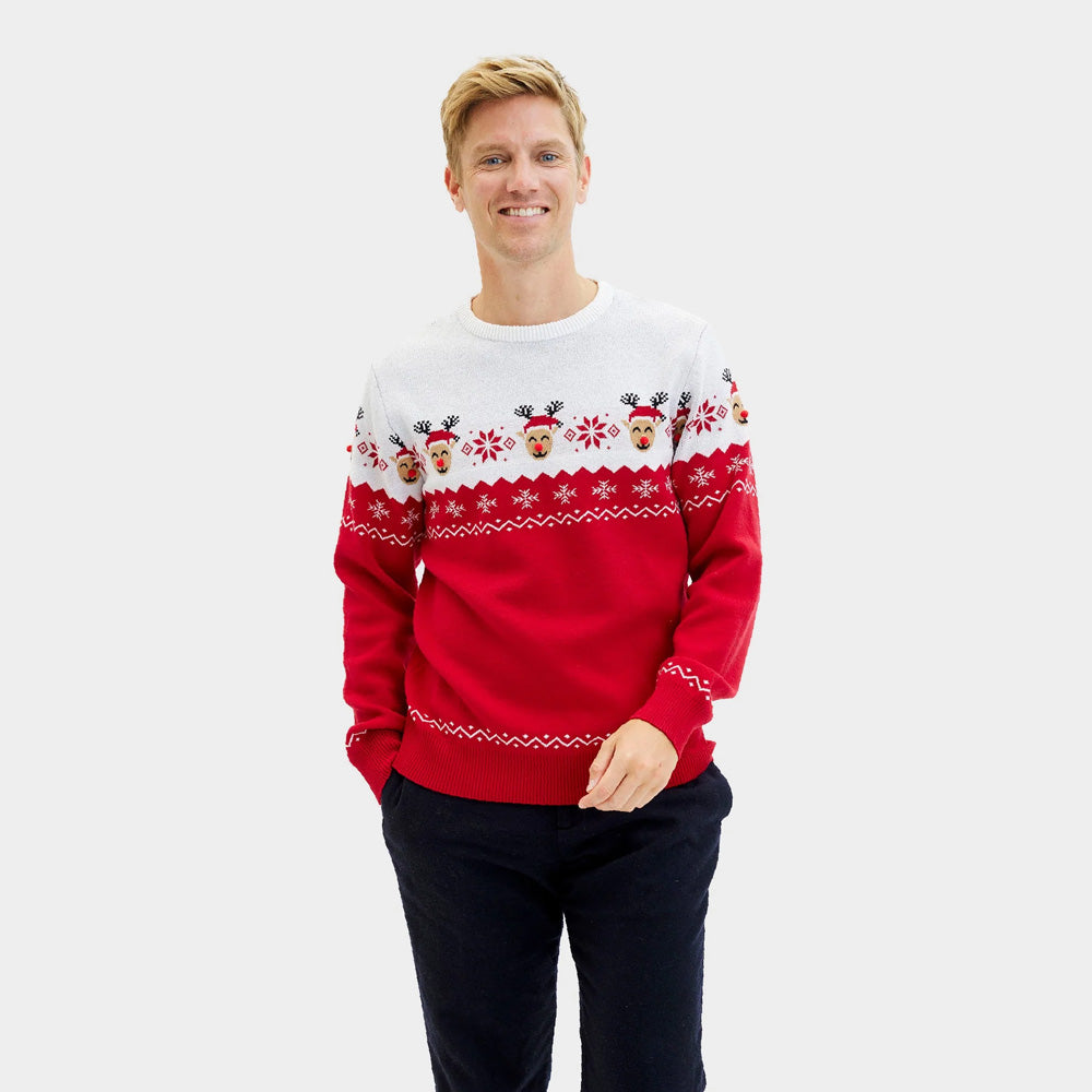 Pull de Noël pour Couple Renne Adorable Homme
