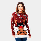 Pull de Noël pour Couple Renne Batman Père Noël Superman femme