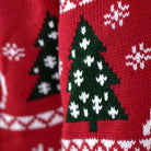 Pull de Noël pour Couple avec Rennes, Sapins et Cadeaux de Noël detail