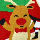 Pull de Noël pour Enfants avec Père Noël et Renne Saluant Rouge 

