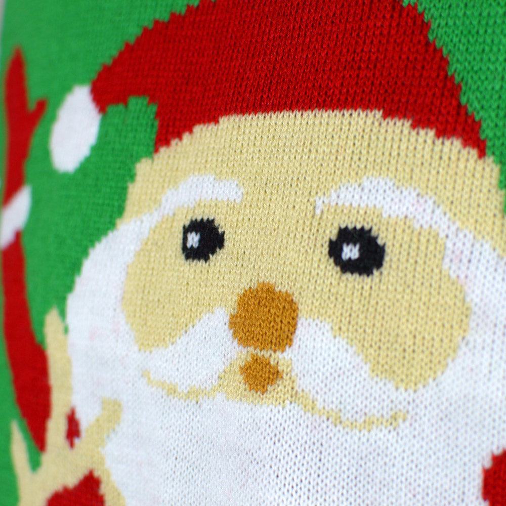 Pull de Noël pour Enfants Père Noël Renne Saluant