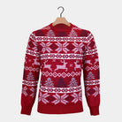Pull de Noël Rouge Famille Classique Étoiles Polaires
