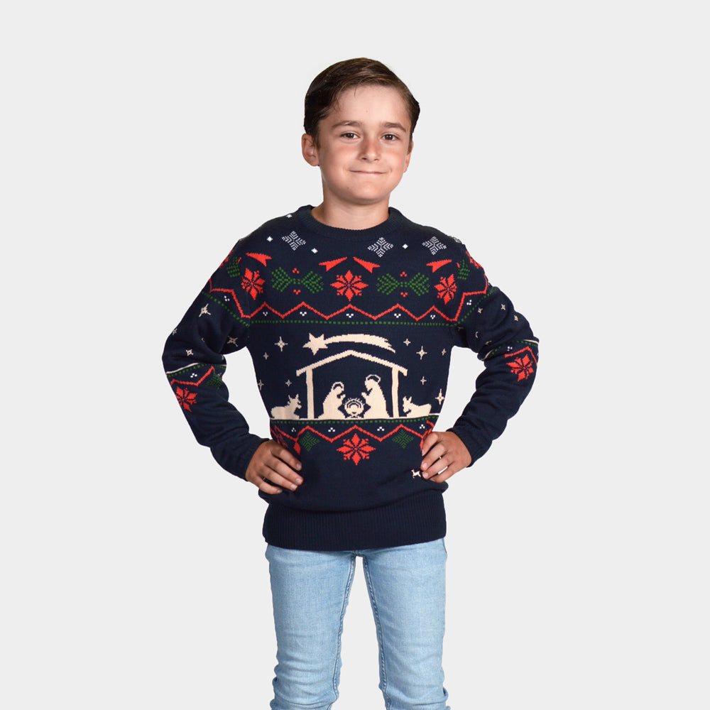Pull de Noël pour Famille Nativity Enfant
