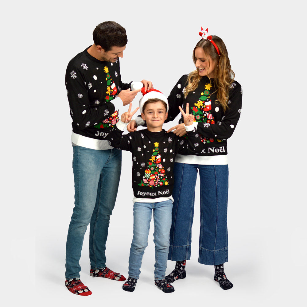 Pull de Noël pour Famille Noire Joyeux Noël