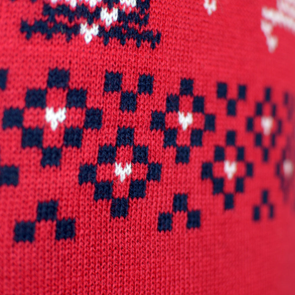 Pull de Noël pour Famille Rouge Canada détail