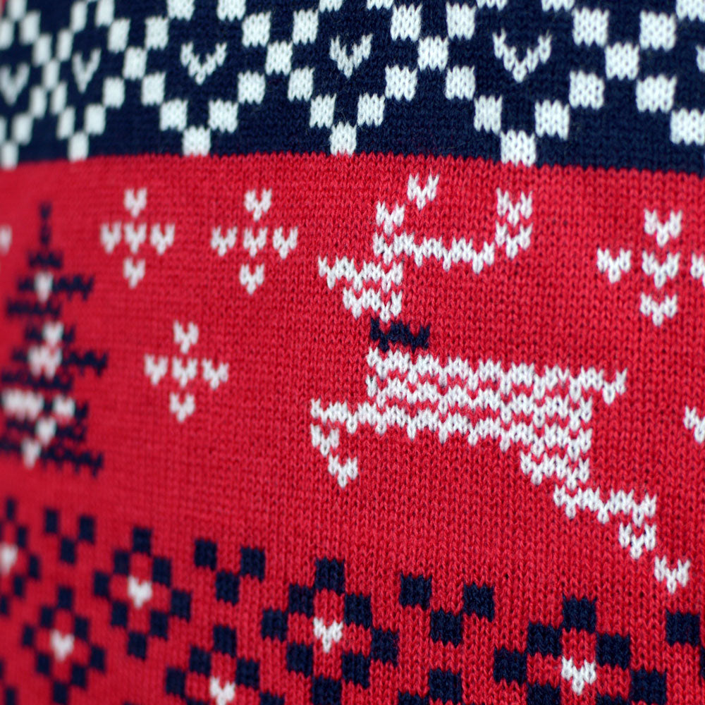 Pull de Noël pour Famille Rouge Canada renne