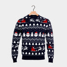 Pull de Noël Famille Sapins, Père Noël Coton Bio Bonhommes de Neige 
