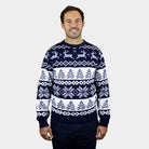 Pull de Noël Homme Femme Bleu Pôle Nord
