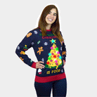 Pull de Noël Femme Homme Lumineux LED Christmas Food
