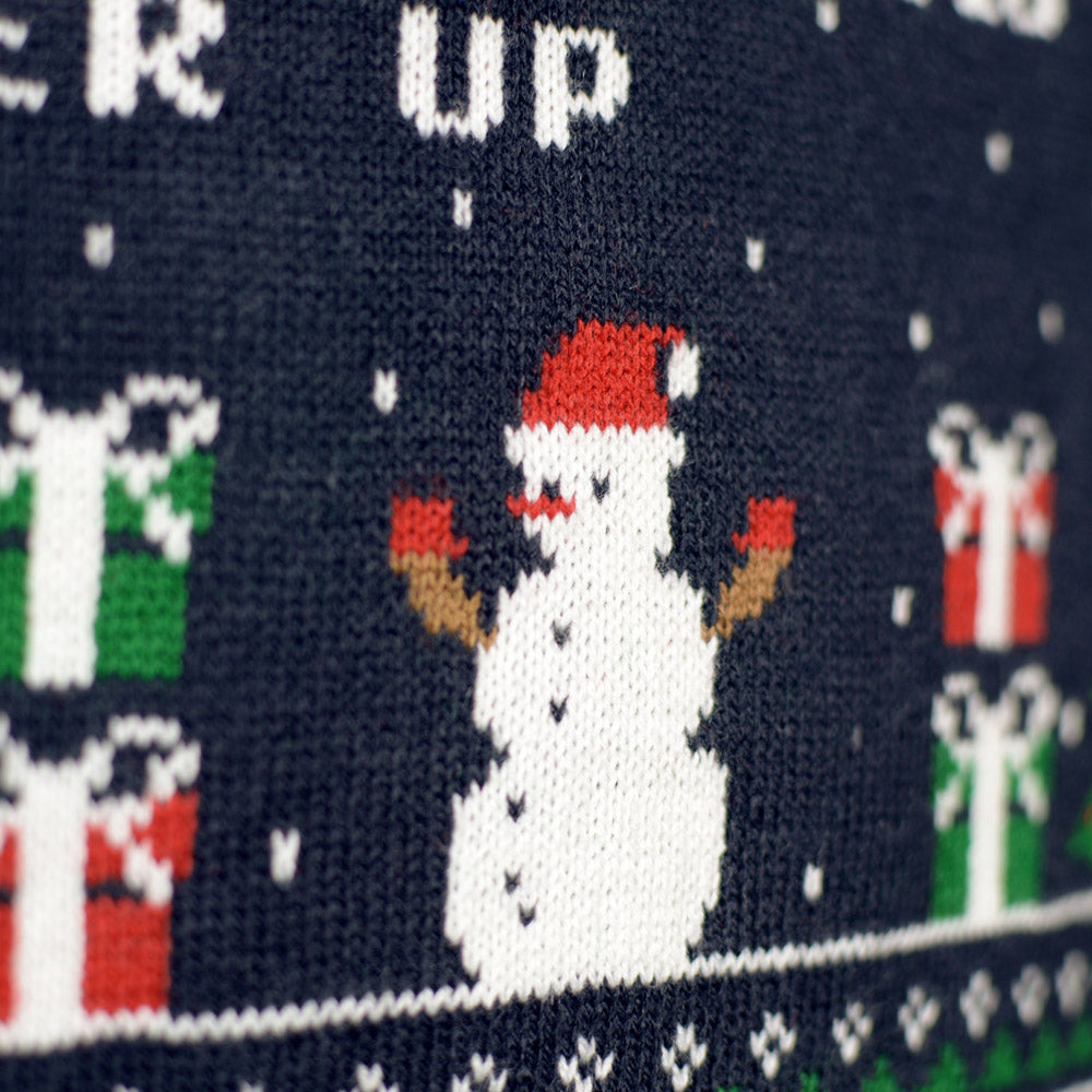 Pull de Noël pour Femme Jeux Vidéo Rétro bonhomme 
