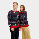 Pull de Noël pour Femme Jeux Vidéo Rétro couple
