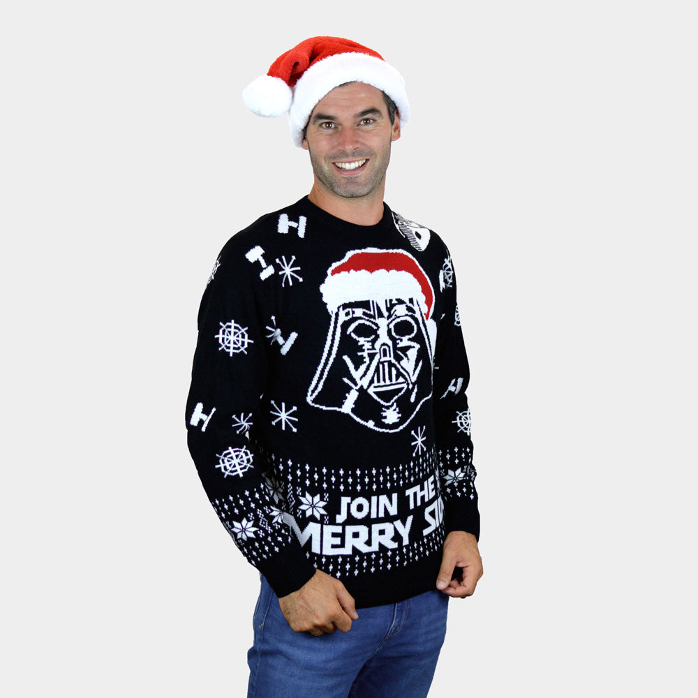 Pull de Noël Homme Femme Star Wars Join The Merry Side
