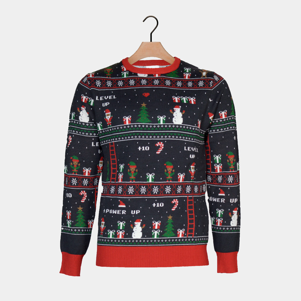 Pull de Noël pour Femme Rétro Jeux Vidéo 
