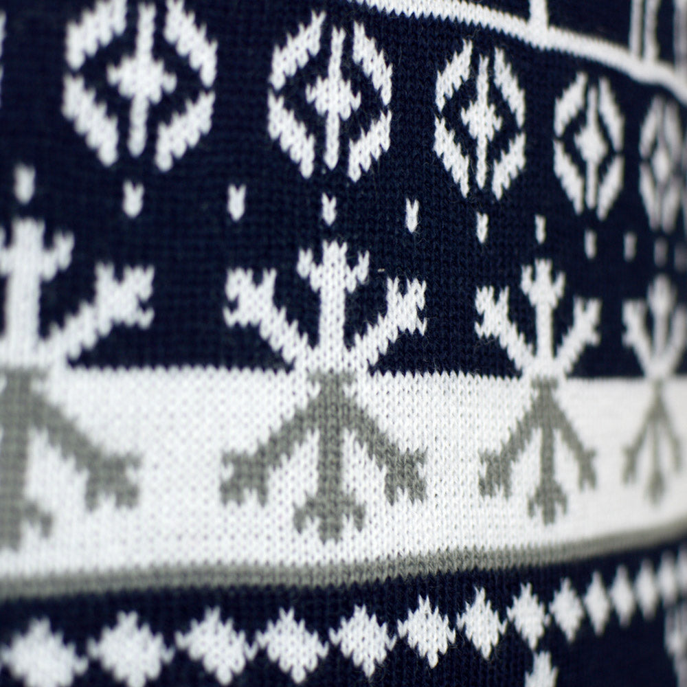 Pull de Noël pour Homme Bandes avec Rennes et Sapins detail