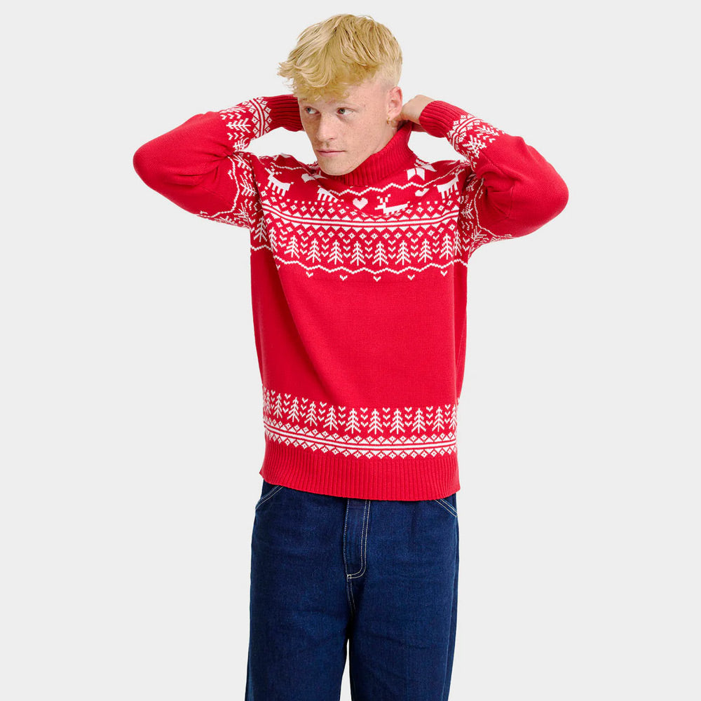 Pull de Noël pour Homme à Col Roulé Greenlandish Coton Bio
