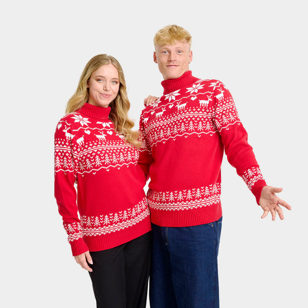 Pull de Noël pour Homme à Col Roulé Greenlandish en Coton Bio Femme