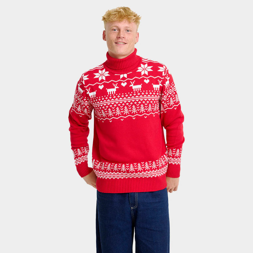 Pull de Noël pour Homme à Col Roulé Greenlandish en Coton Bio
