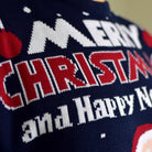 detail Pull de Noël pour Homme Merry Christmas and Happy New Year