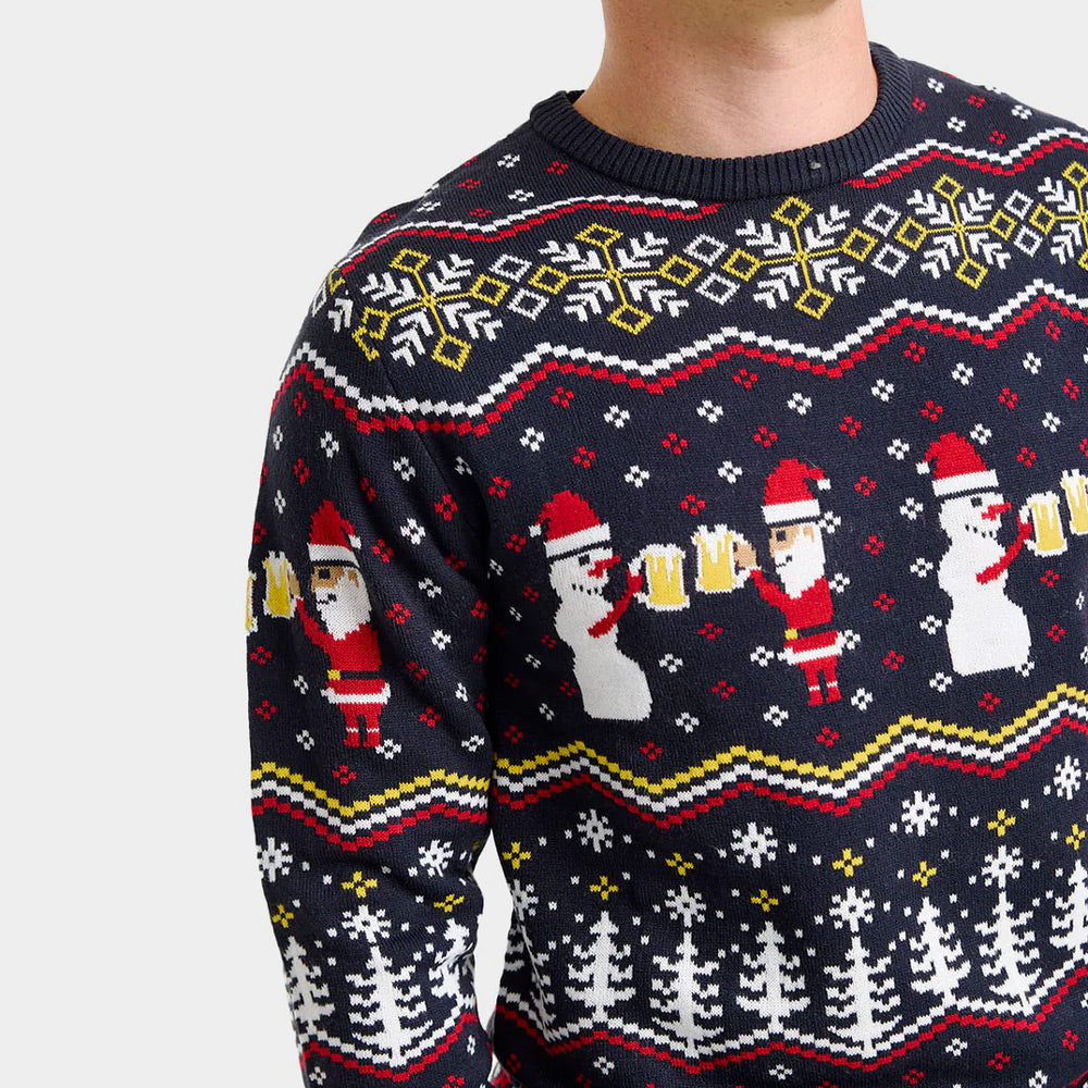 Pull de Noël Toast Père Noël pour Homme
