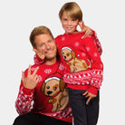 Pull de Noël pour Homme avec Petit Chien enfant