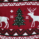 detail Pull de Noël pour Homme Rouge avec Sapins de Noël et Rennes