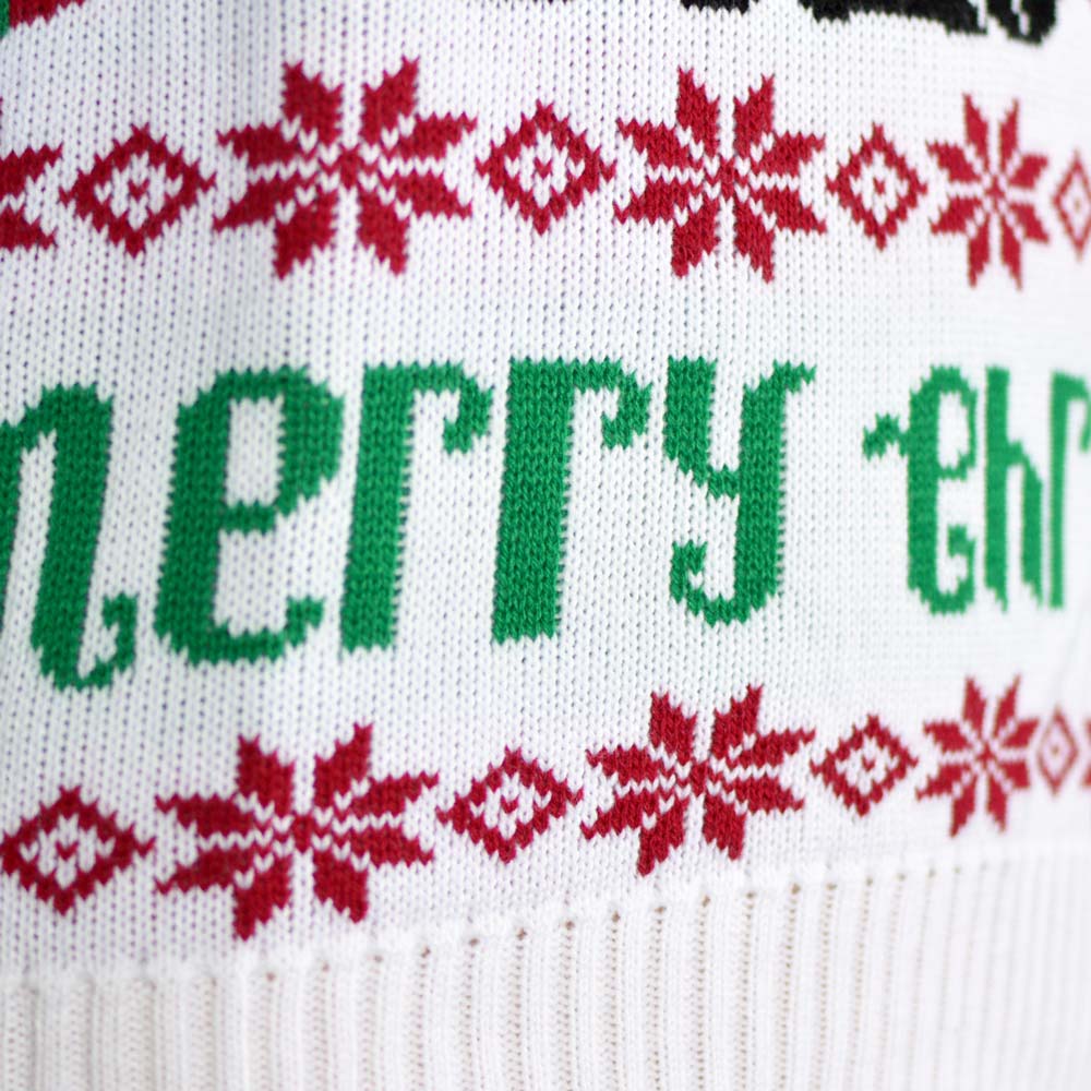 Pull de Noël pour Homme Rudolph le Renne et Père Noël
