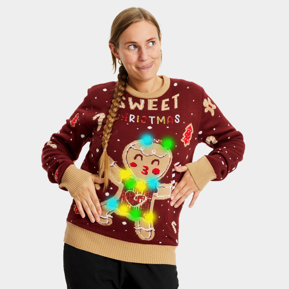 Pull lumineux noel femme hotsell