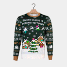 Pull de Noël Lumineux LED Santa is Coming to Town pour Femme 
