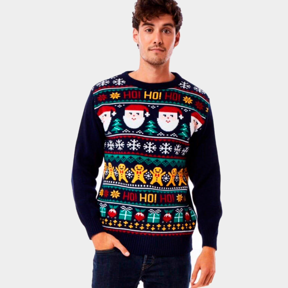 Pull de Noël pour Homme Père Noël Ho Ho Ho!