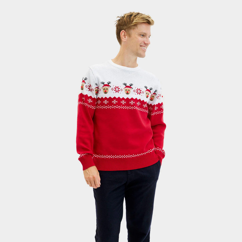 Pull de Noël  Renne Adorable pour Homme

