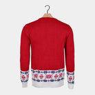 Pull de Noël Homme Rouge Renne et Neige