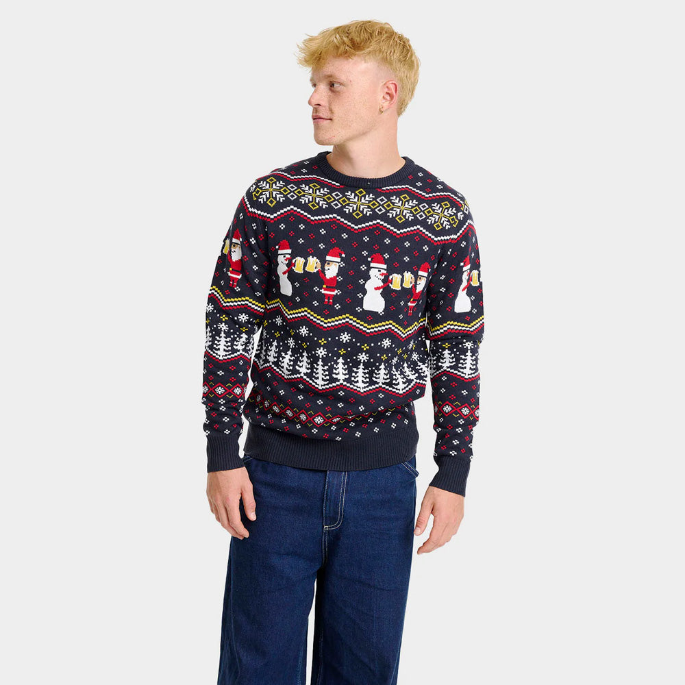 Pull de Noël Homme Toast Père Noël
