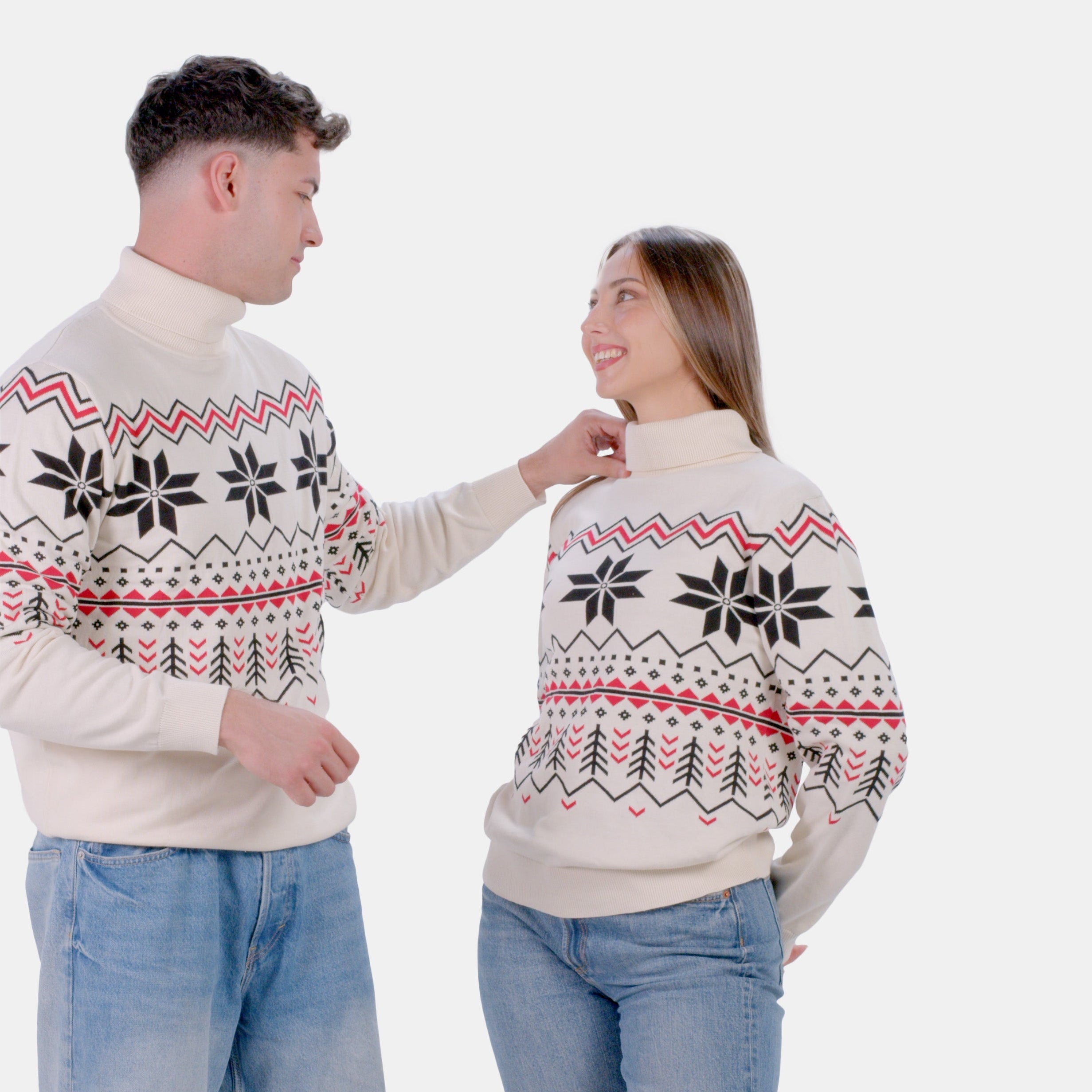 Pull pour Femme Après-ski en Coton Bio Couple
