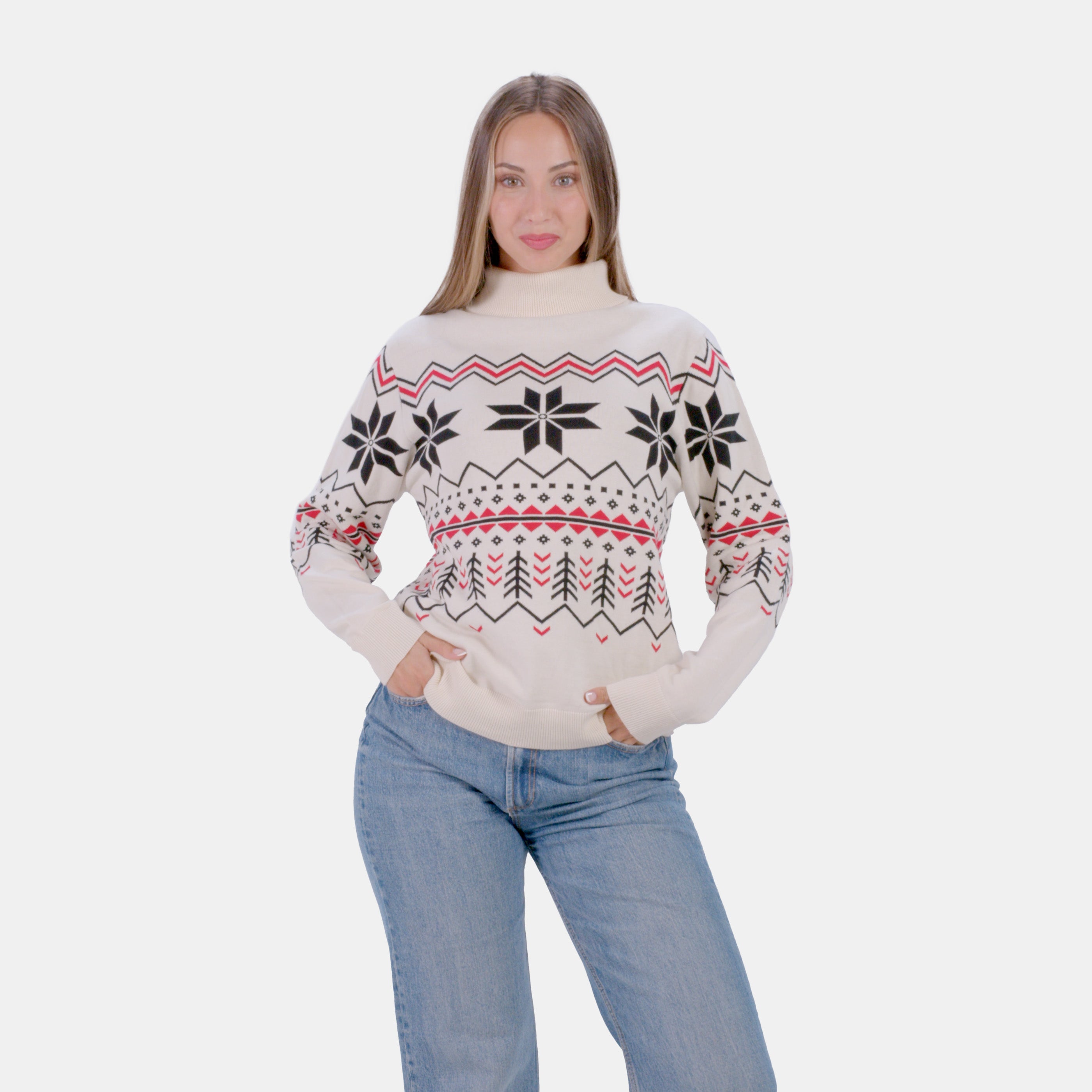 Pull pour Femme Après-ski en Coton Bio
