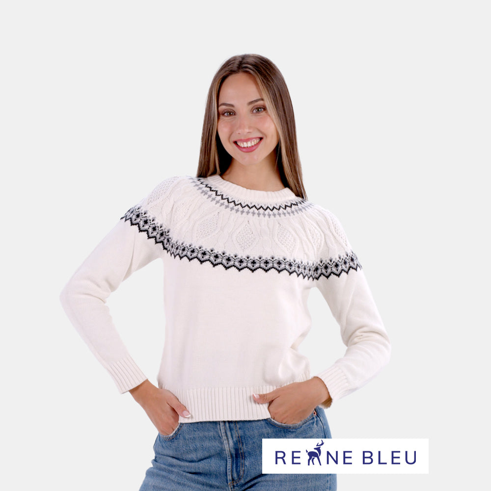 Pull col montant femme en cachemire rouge & blanc écru - HANA 14 – Studio cashmere8 Pull col montant femme en cachemire rouge & blanc écru - HANA 14 – Studio cashmere8