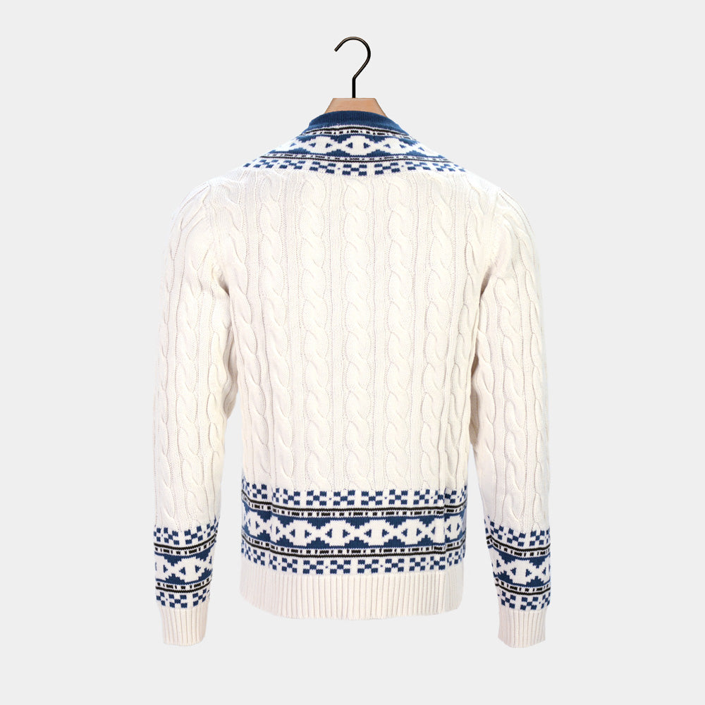 Pull pour Homme Cardigan Cottage Rêve en Coton Bio
