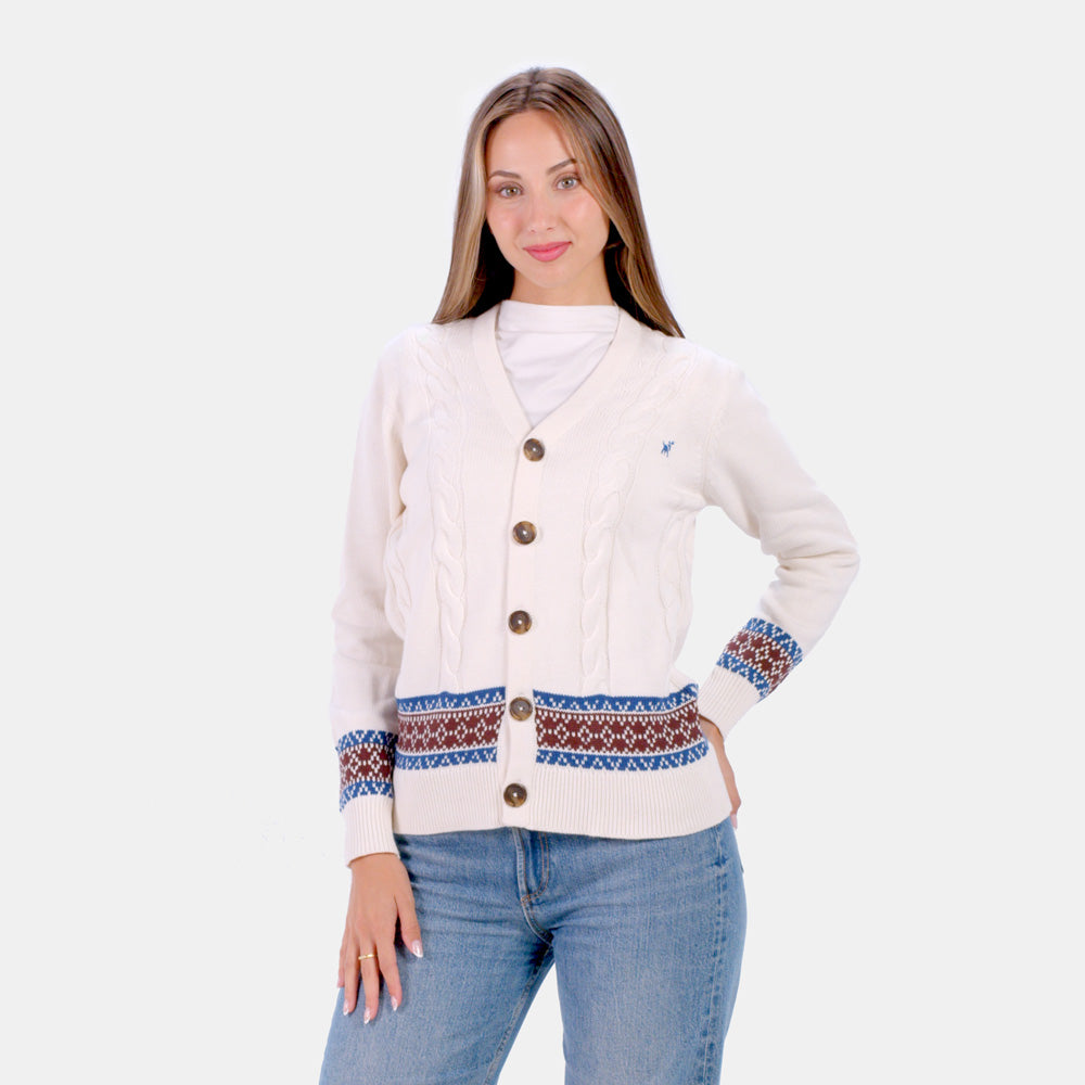 Pull pour Femme Cardigan Renne en Coton Bio
