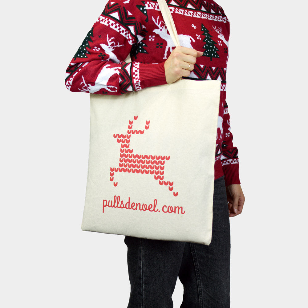 Sac en tissu Pulls de Noël de Coton Naturel Écologique 