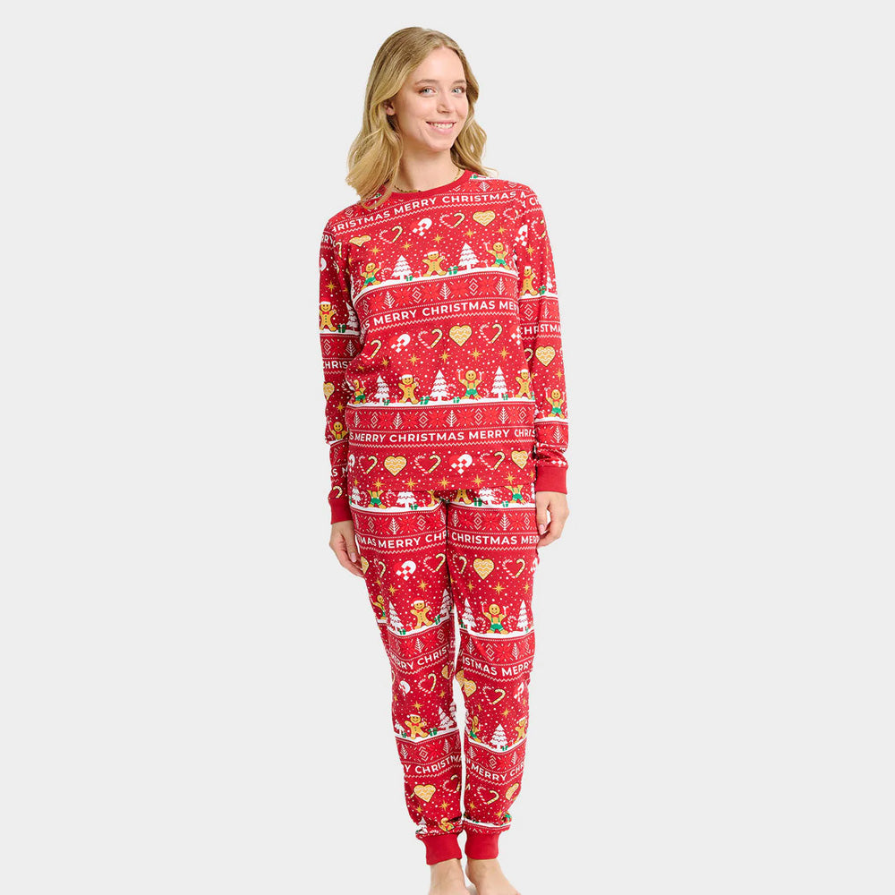 Pyjama de Noël pour Femme Rouge Biscuits de Noël Homme 
