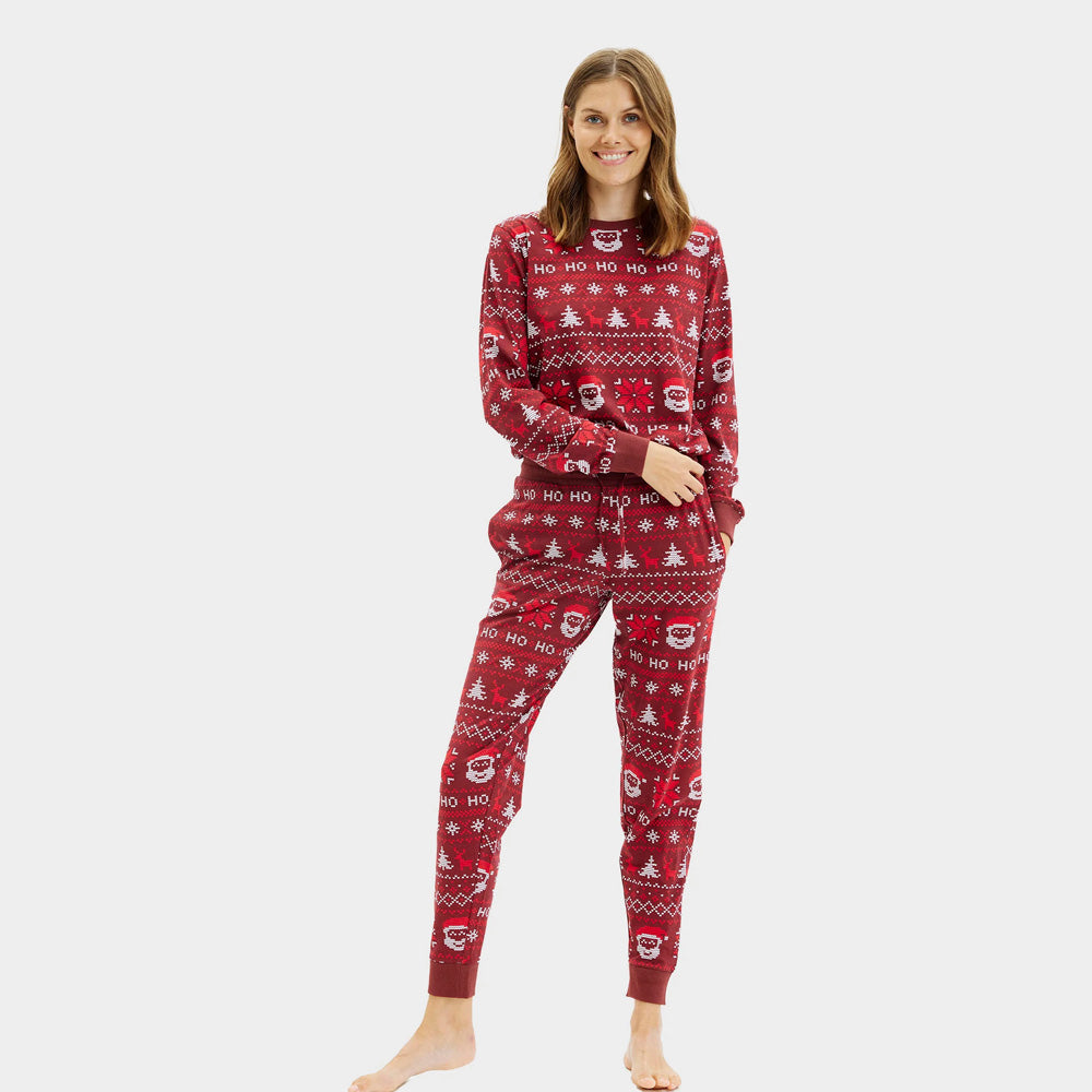 Pyjama de Noël pour Femme Rouge Ho Ho Ho Homme 
