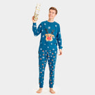 Pyjama de Noël pour homme Bleu avec Rudolph le Renne